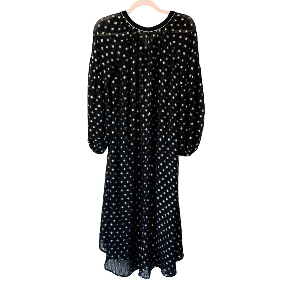 Ne Quittez Pas Chiffon + Lurex Caftan Style Dress Size Small